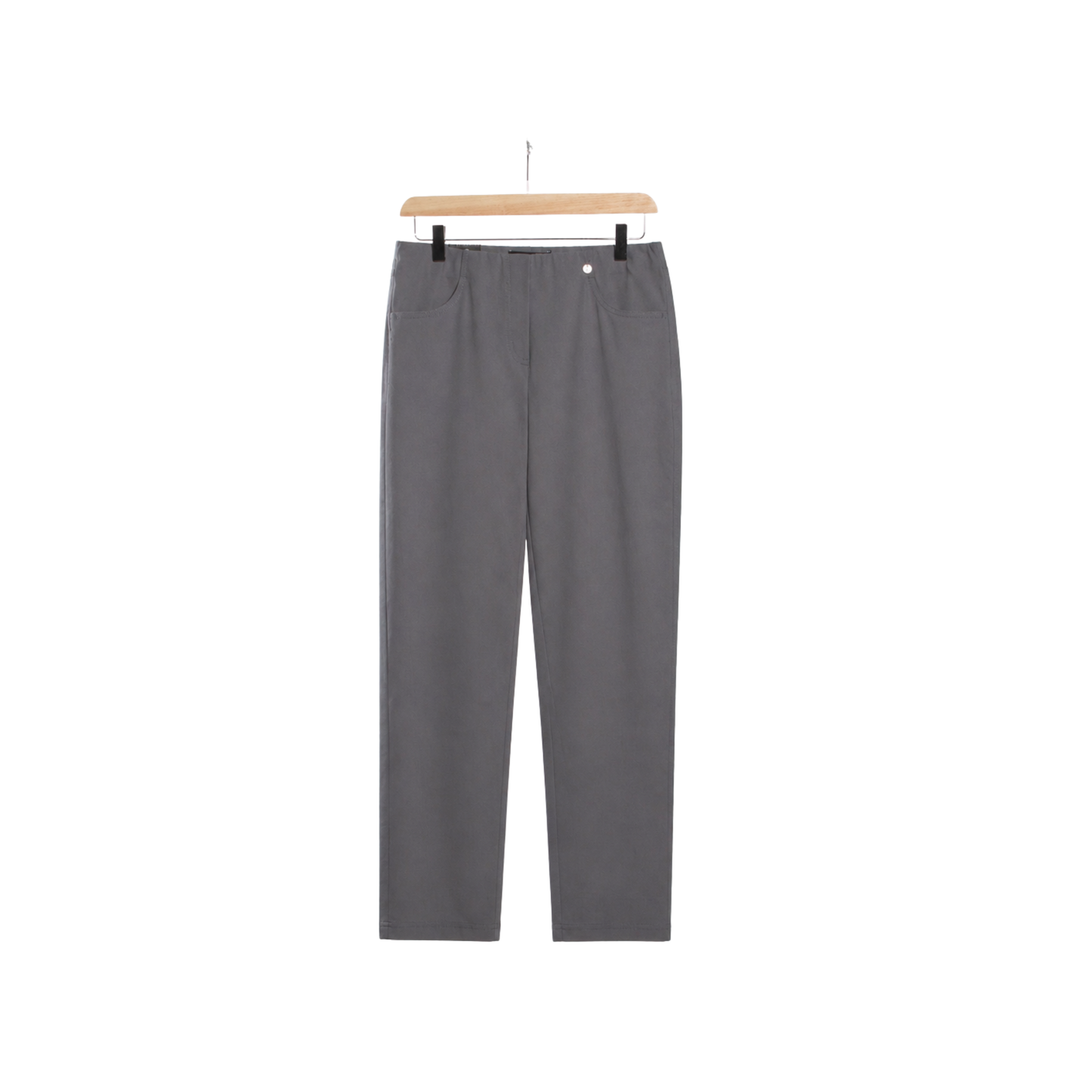 Robell Bella 09 Petite Ankle Grazer Trousers Frost Grey