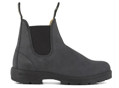 #587 Rustic Black Leather Boots