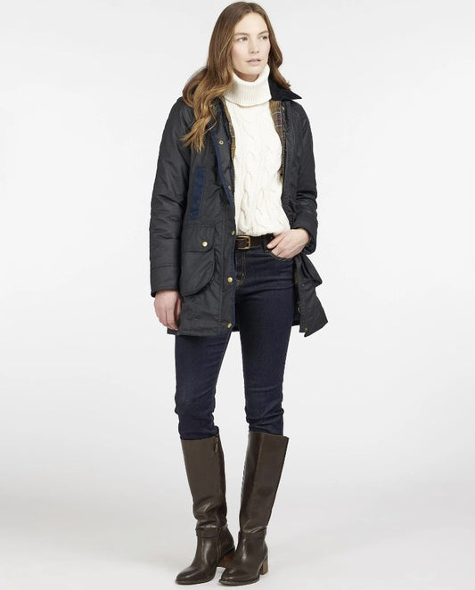 Barbour Bower Wax Jacket Navy