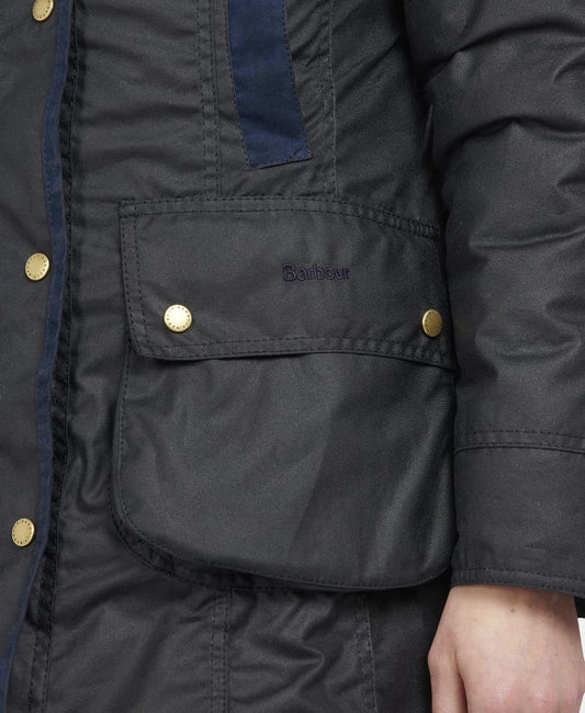 Barbour Bower Wax Jacket Navy