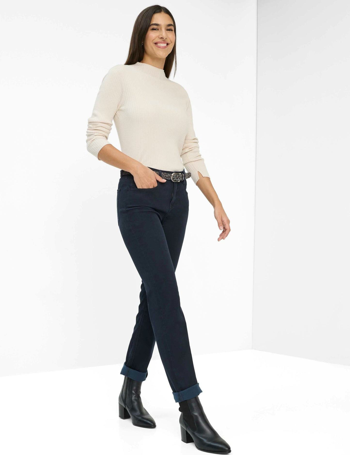 Brax Mary Winter Dream Trousers Navy Regular Length