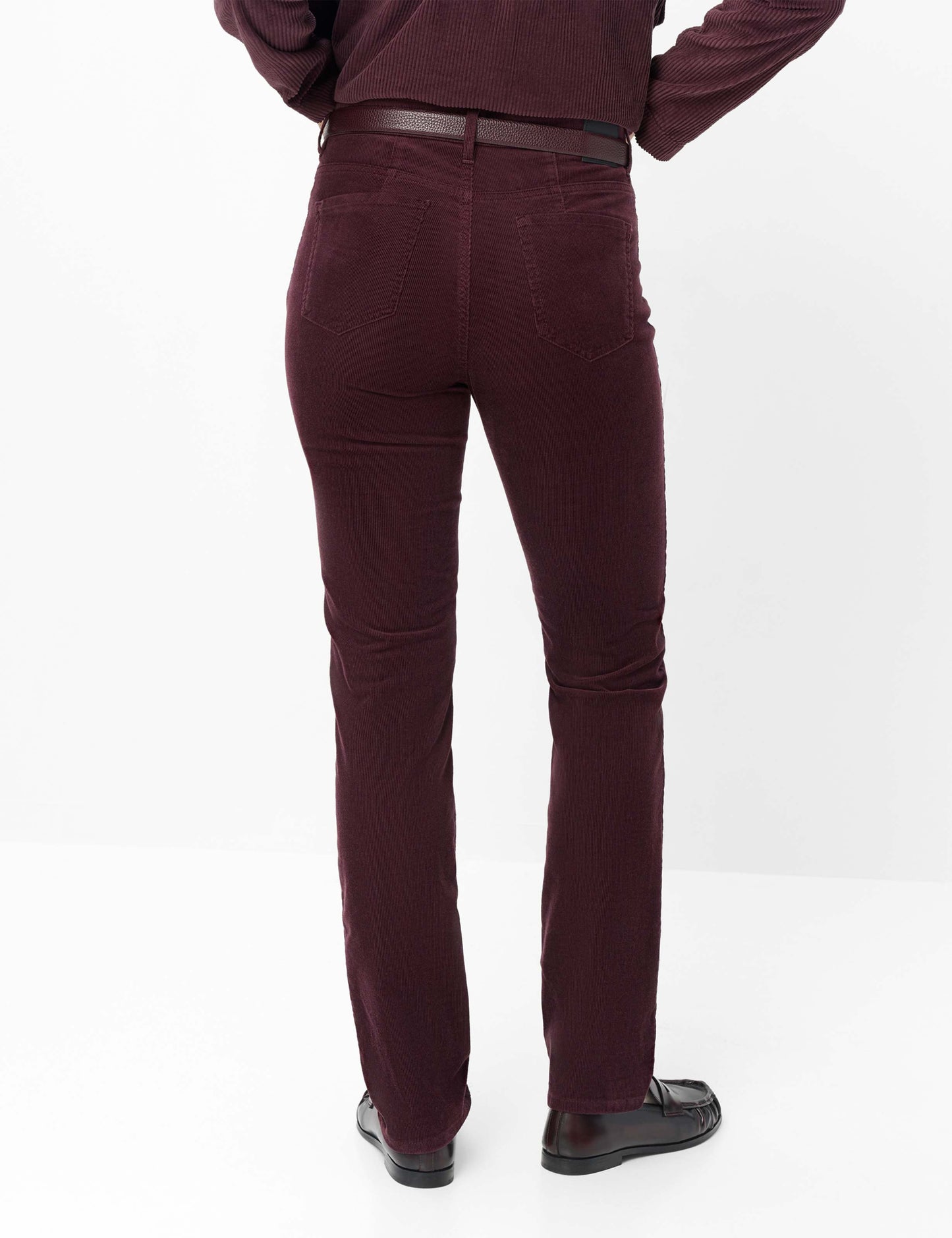 Brax Mary Corduroy Trousers Blackberry Short Length