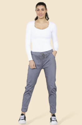 Denim Wash Bi-stretch Blue Trousers