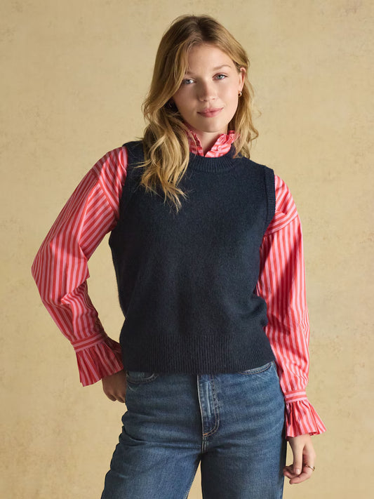 Joules Holly Knitted Vest Navy