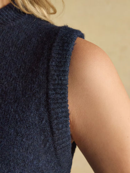 Joules Holly Knitted Vest Navy