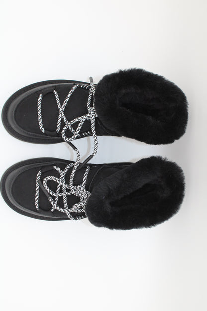 Blurred Micro Black Boots