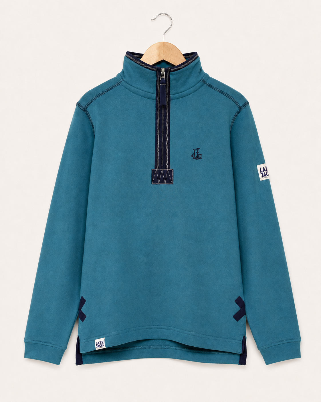 Lazy Jacks 1/4 Zip Sweatshirt Peacock