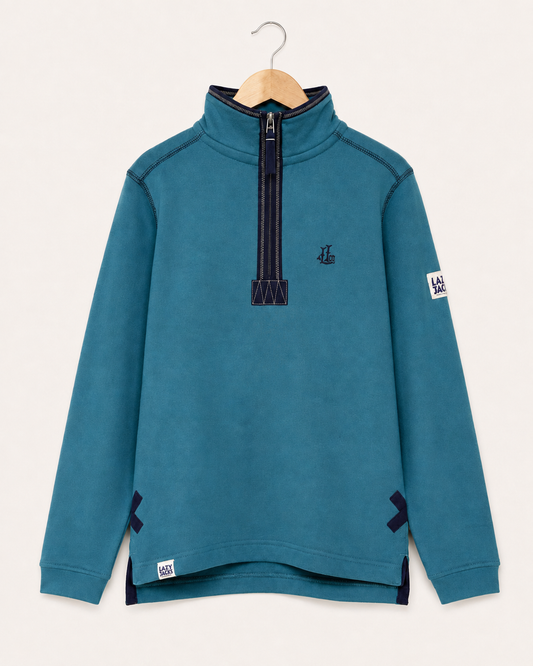 Lazy Jacks 1/4 Zip Sweatshirt Peacock