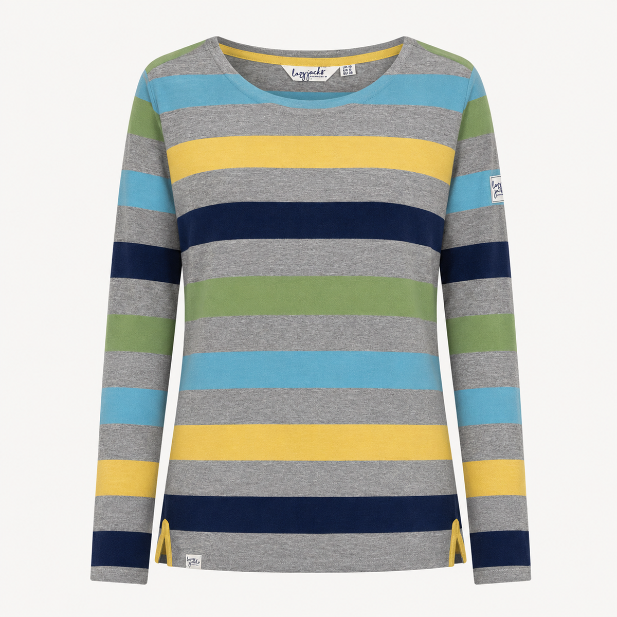 Lazy Jacks Long Sleeve Breton Top Greens