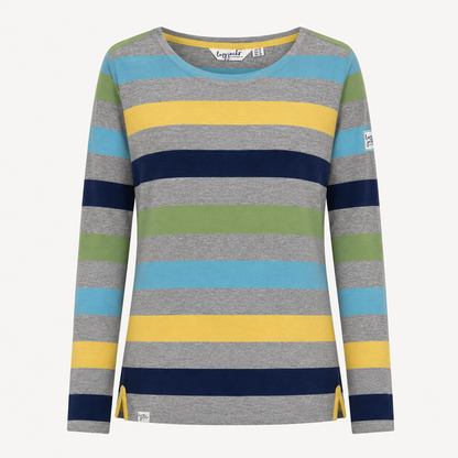 Lazy Jacks Long Sleeve Breton Top Greens