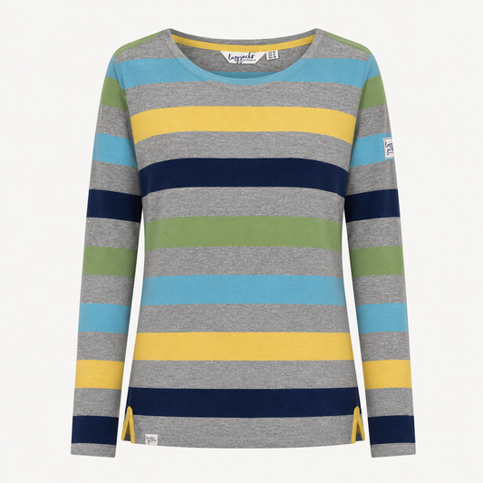 Lazy Jacks Long Sleeve Breton Top Greens