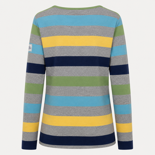 Lazy Jacks Long Sleeve Breton Top Greens