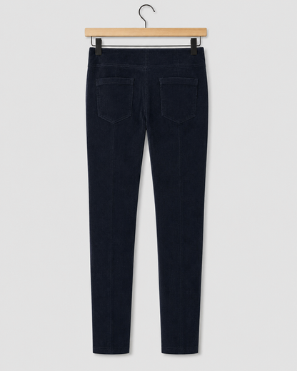 Robell Bella Short Length Needlecord Trousers Navy