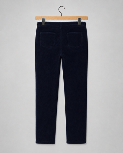 Robell Marie Ankle Grazer Velvet Trousers Black