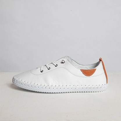 Lunar Shoes St Ives Plimsolls White
