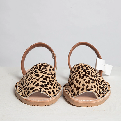 Leopard Print Slingback Sandals