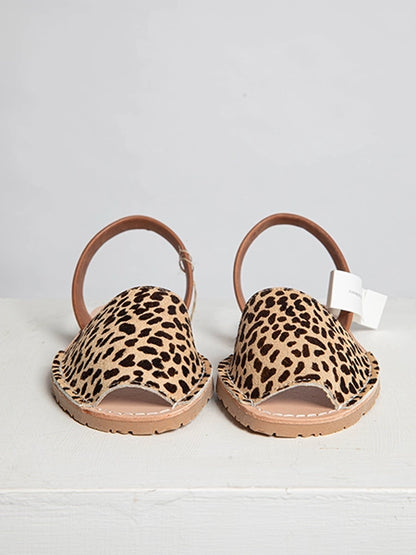 Leopard Print Slingback Sandals