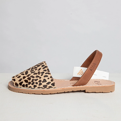 Leopard Print Slingback Sandals