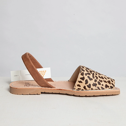 Leopard Print Slingback Sandals