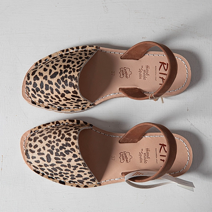 Leopard Print Slingback Sandals