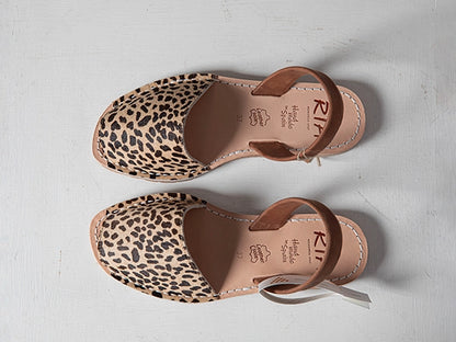 Leopard Print Slingback Sandals
