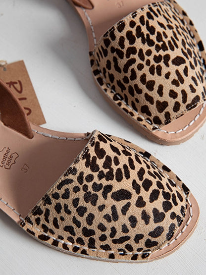 Leopard Print Slingback Sandals