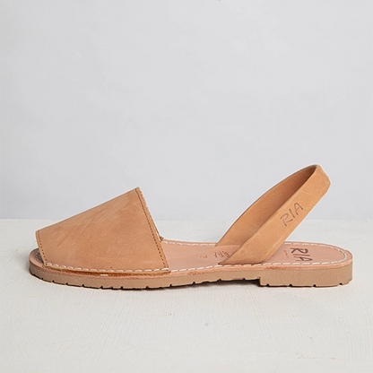 Beige Nubuck Slingback Sandals