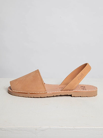 Beige Nubuck Slingback Sandals