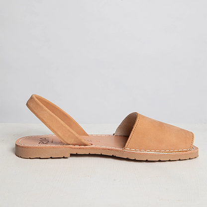 Beige Nubuck Slingback Sandals