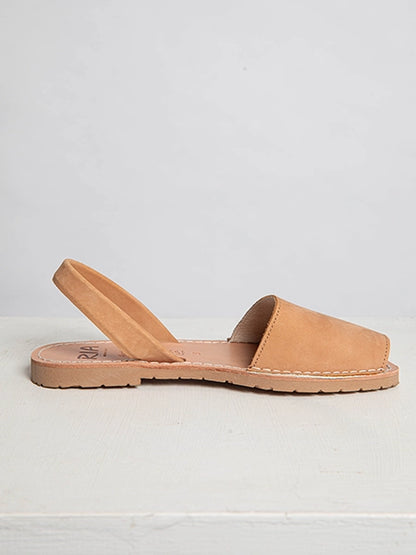 Beige Nubuck Slingback Sandals