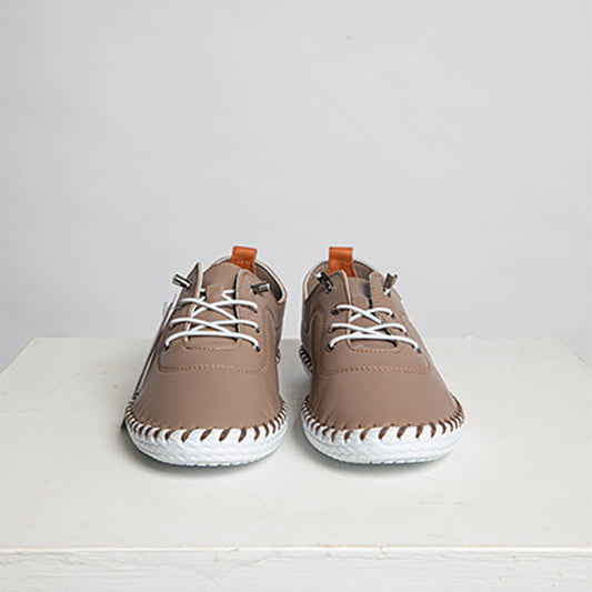 St Ives Taupe Plimsolls