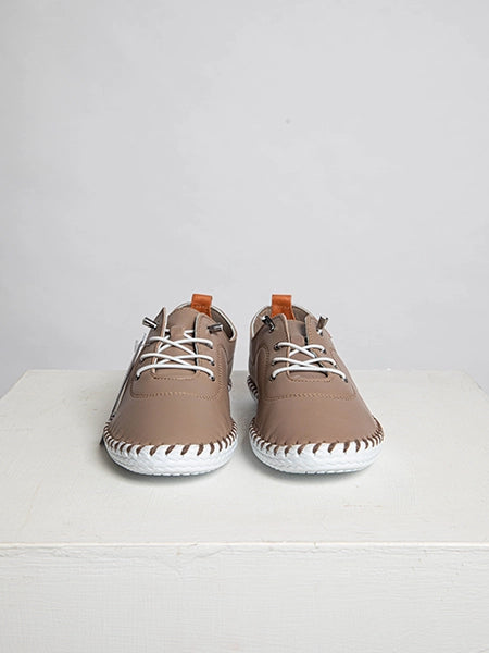 St Ives Taupe Plimsolls
