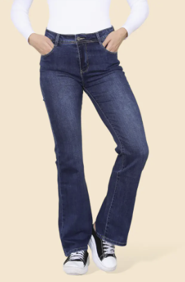 Dark Wash Flare Leg Bootcut Jeans