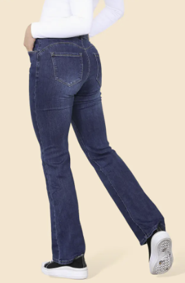 Dark Wash Flare Leg Bootcut Jeans