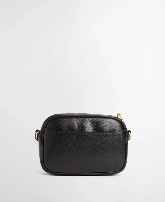 Barbour Daphne Mini Leather Crossbody Bag Black