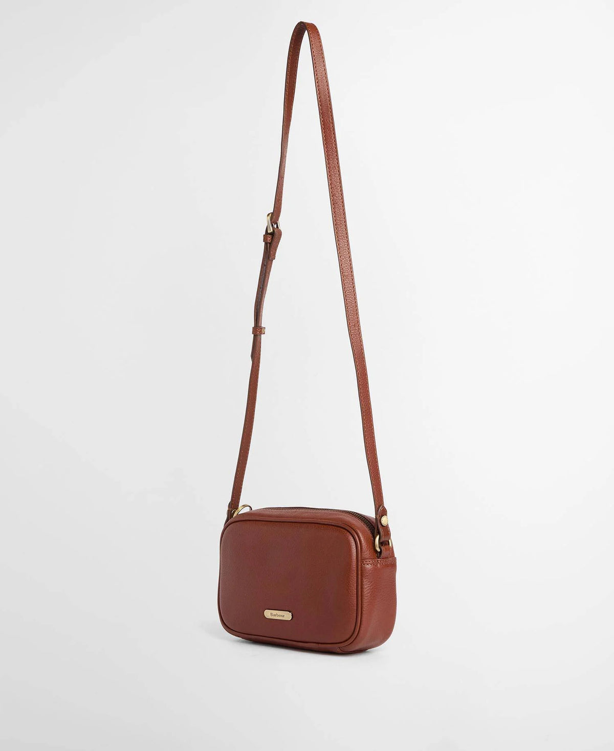 Barbour Daphne Mini Leather Crossbody Bag Brown