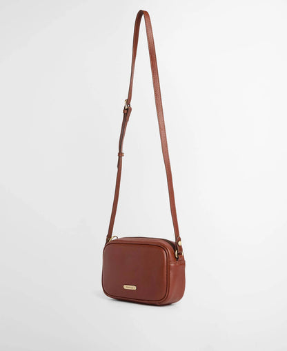 Barbour Daphne Mini Leather Crossbody Bag Brown