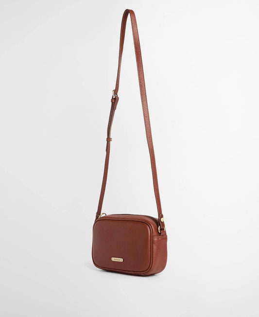 Barbour Daphne Mini Leather Crossbody Bag Brown