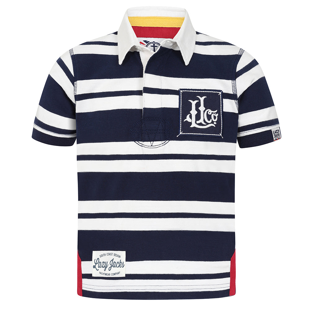 Lazy Jacks Rugby Top Marine Stripe