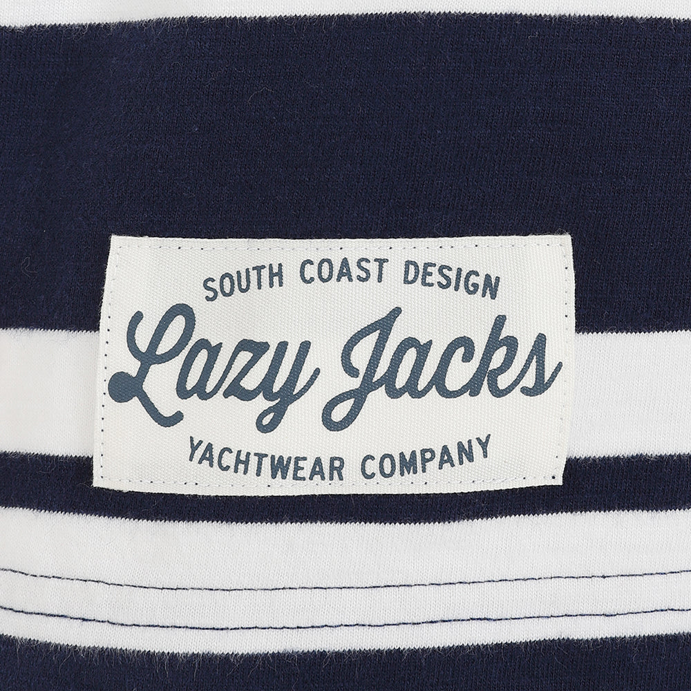 Lazy Jacks Rugby Top Marine Stripe