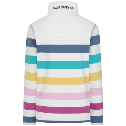 Women's Full Zipped Colourful Sweatshirt