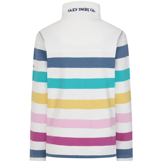 Women's Full Zipped Colourful Sweatshirt