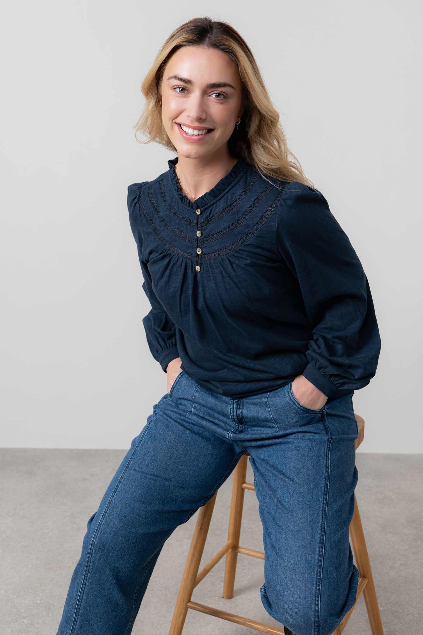 Luna Jacquard Blouse