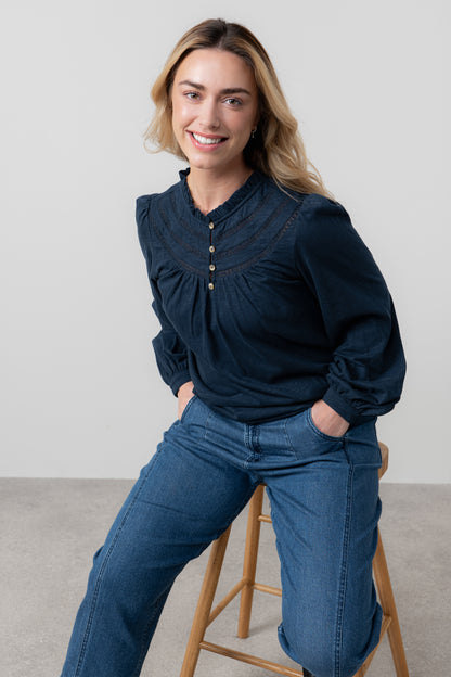 Luna Jacquard Blouse