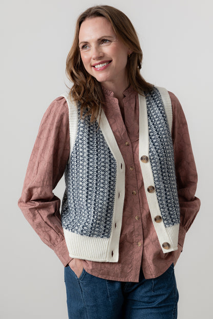 Gwyneth Fair Isle Tank Cardigan