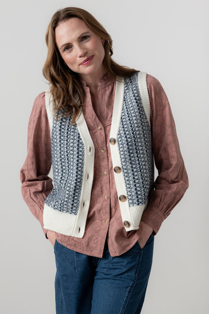 Gwyneth Fair Isle Tank Cardigan