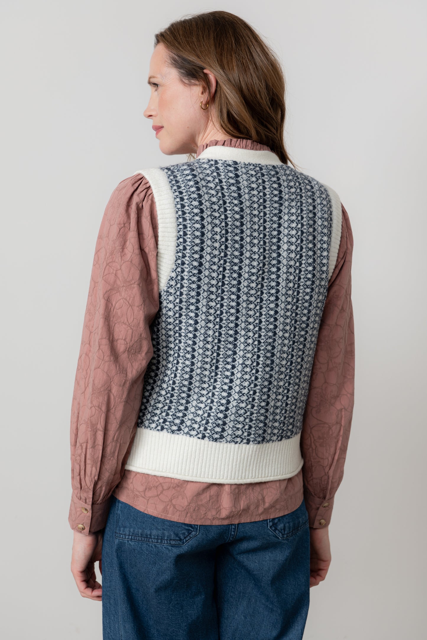 Gwyneth Fair Isle Tank Cardigan