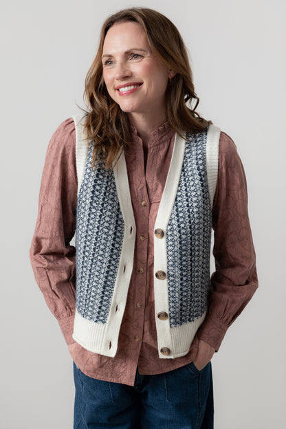 Gwyneth Fair Isle Tank Cardigan