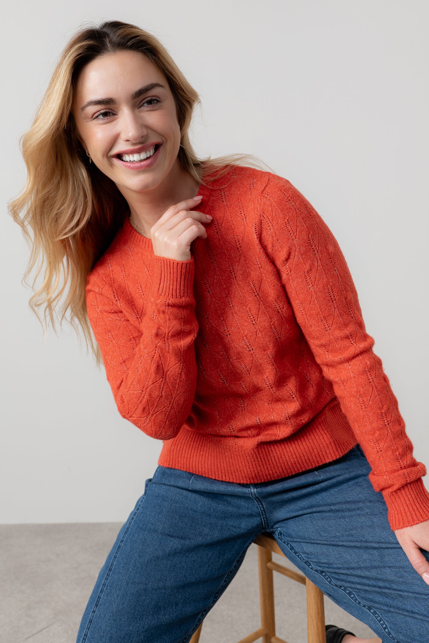 Haresfield Pointelle Knit Jumper