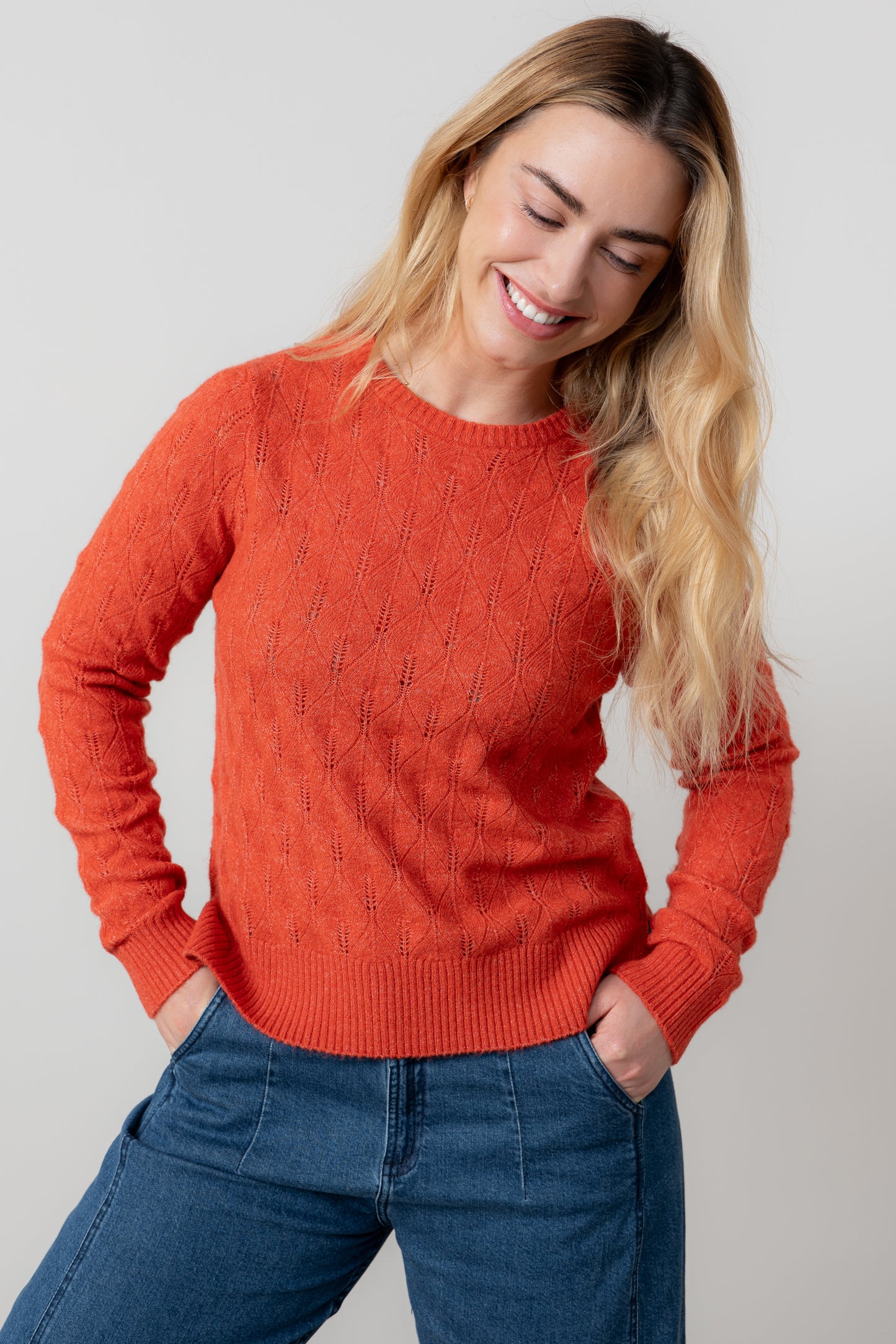 Haresfield Pointelle Knit Jumper